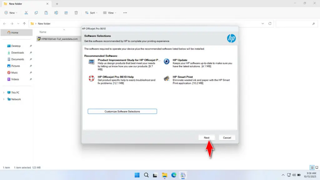 HP 8610 Printer Driver Download 4 How to Install HP 8610 Printer Driver - Step 3