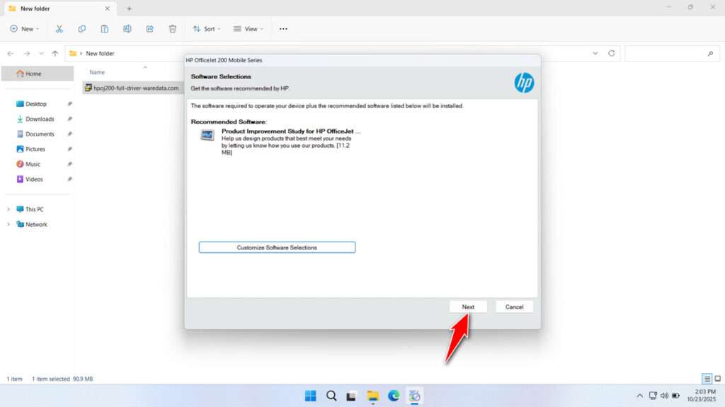 How to Install HP Officejet 200 Mobile Printer Driver - Step 2