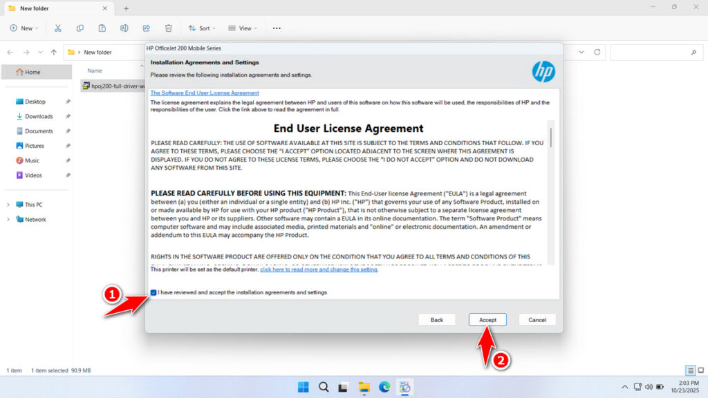 How to Install HP Officejet 200 Mobile Printer Driver - Step 3