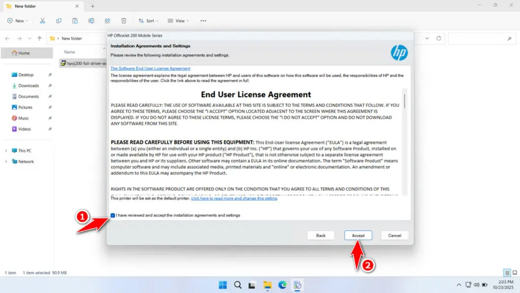 How to Install HP Officejet 200 Mobile Printer Driver - Step 3