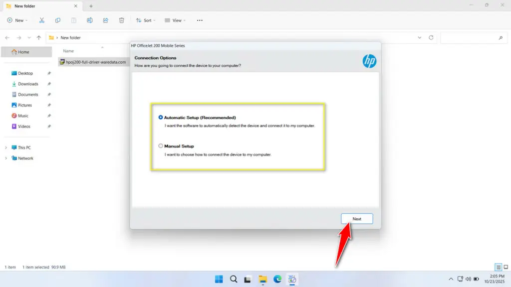How to Install HP Officejet 200 Mobile Printer Driver - Step 6