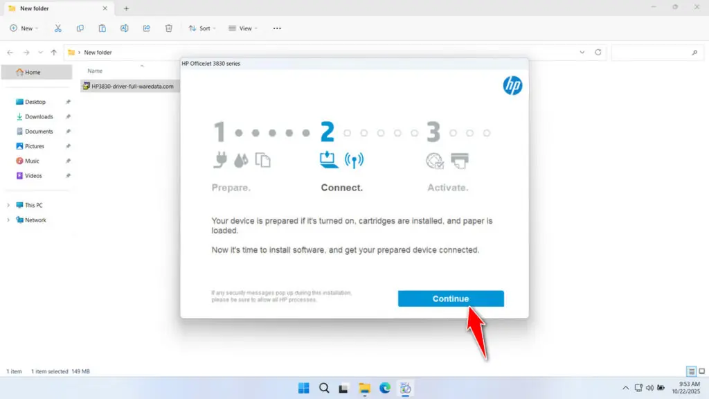 How to Install HP Printer 3830 Driver - Step 1