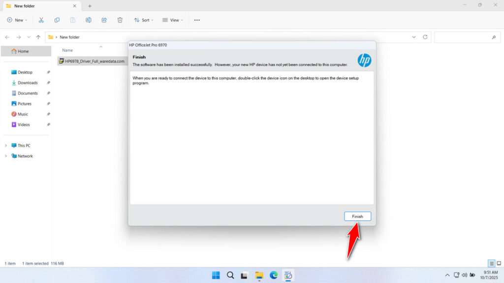 How to Install HP Printer 6978 Driver - Step 8