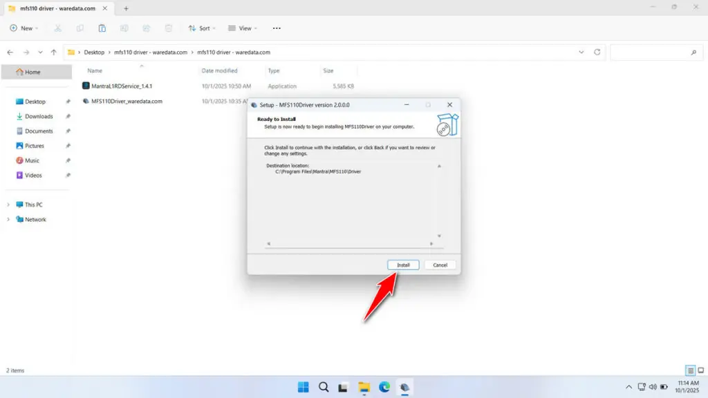Mantra MFS110 Driver Download 2 How to Install Mantra MFS110 Driver - Step 1