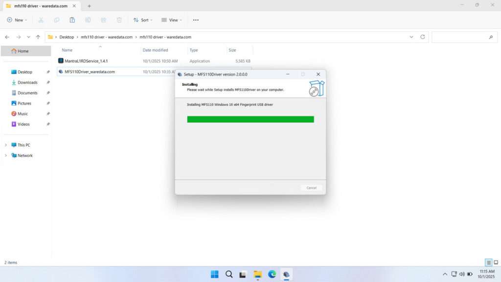 How to Install Mantra MFS110 Driver - Step 2