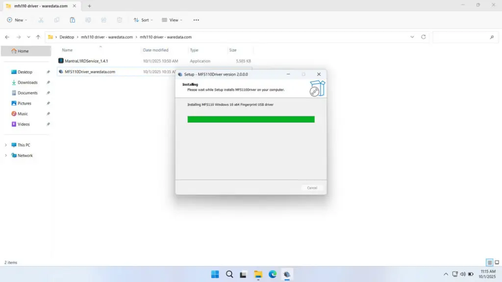 Mantra MFS110 Driver Download 3 How to Install Mantra MFS110 Driver - Step 2