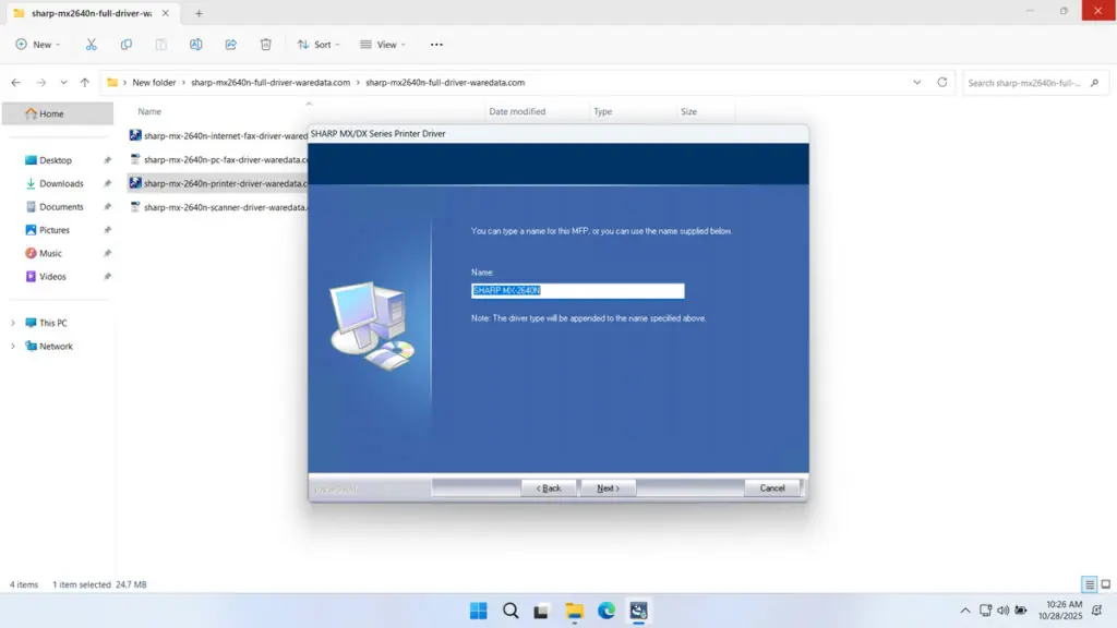 Sharp MX-2640n Printer Driver Download 5 How to Install Sharp MX-2640n Printer Driver - Step 4
