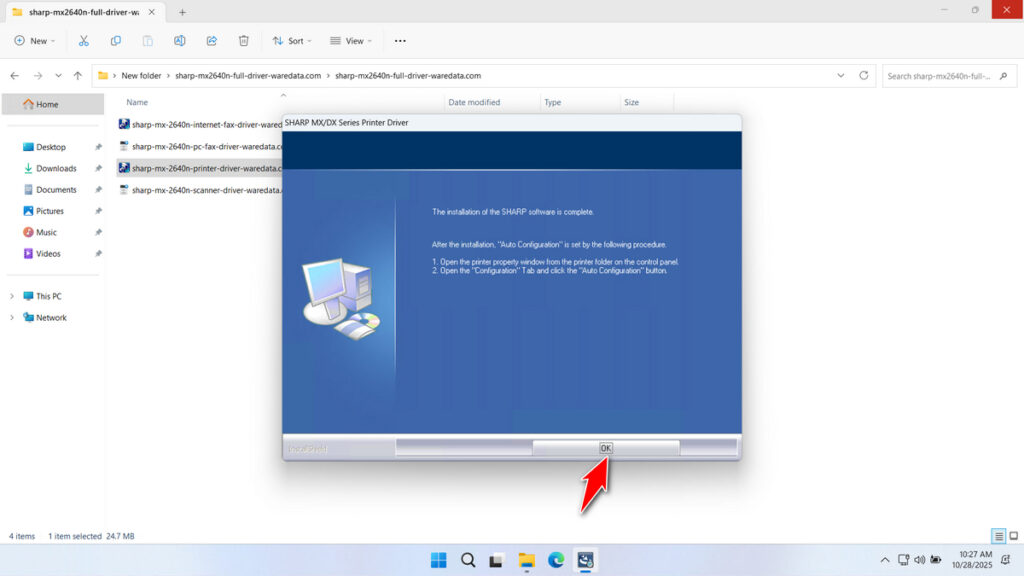 How to Install Sharp MX-2640n Printer Driver - Step 6