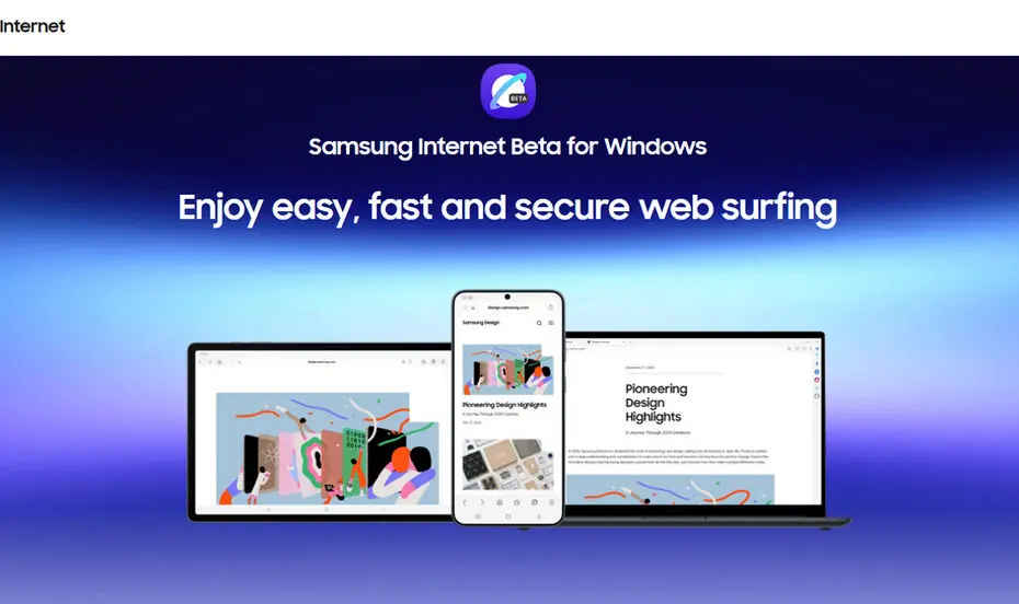 Samsung Browser for Windows