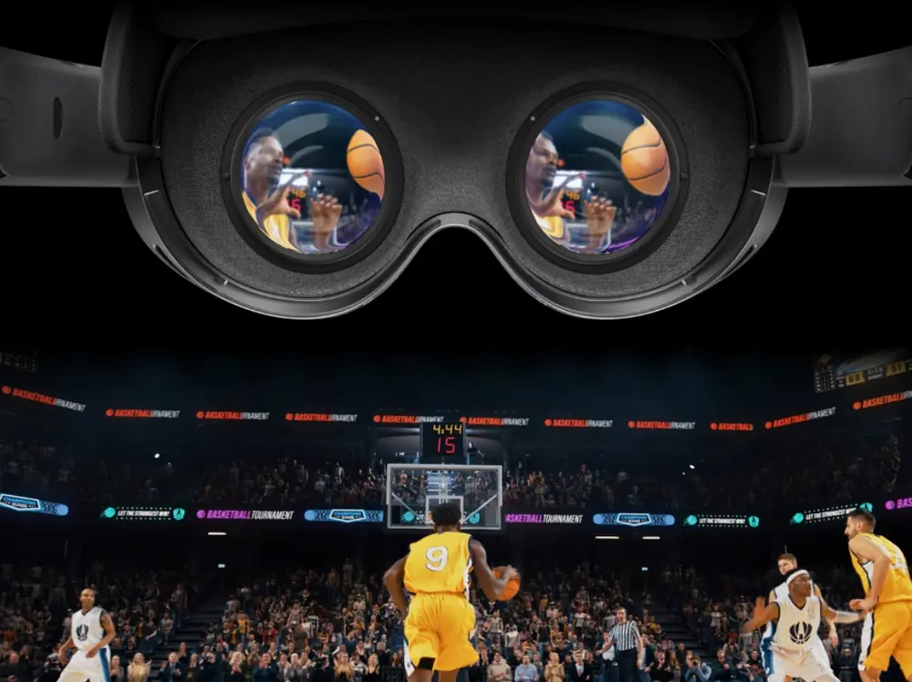 Watching sports from Galaxy XR
