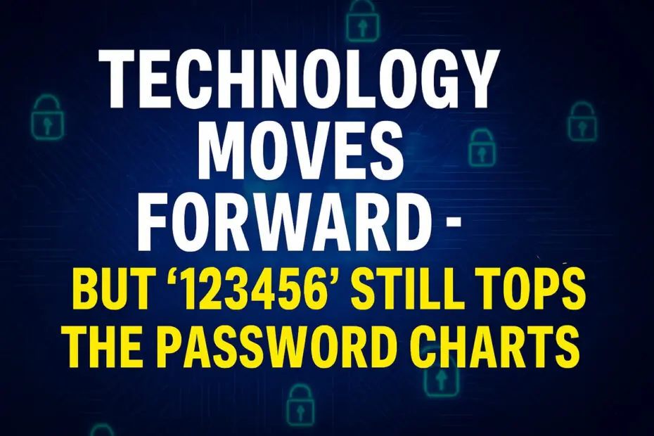 Technology Moves Forward - But '123456' Still Tops the Password Charts 5 123456 Still Tops the Password Charts