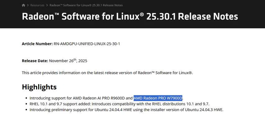 AMD Soft-Launches Radeon Pro W7900D and Mentions Two Unknown AI Chips 2 AMD Mentions the AMD Radeon PRO W7900D in its Linux driver update