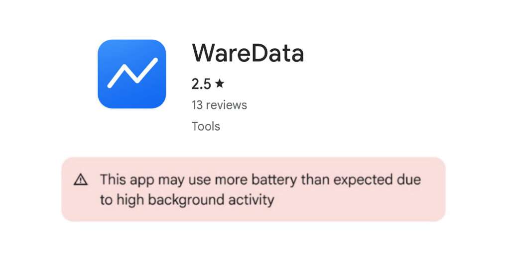 New Google Play Policy Targets Apps with Excessive Battery Usage 2 Example warning 'This app may use more battery than expected due to high background activity'