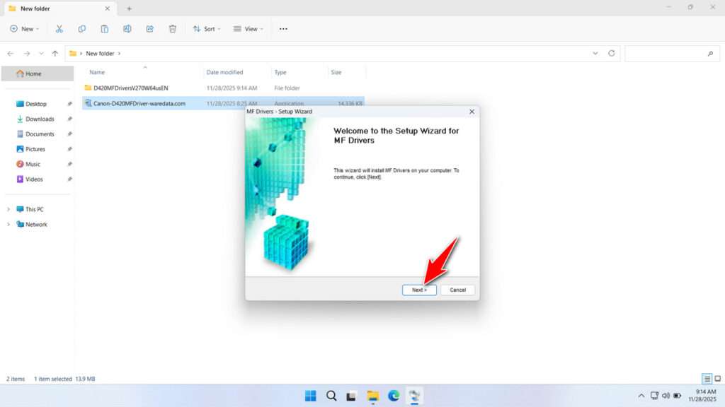 How to Install Canon D420 Printer Driver - Step 1