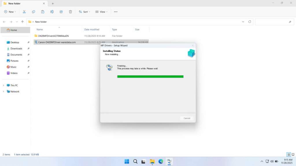 How to Install Canon D420 Printer Driver - Step 3