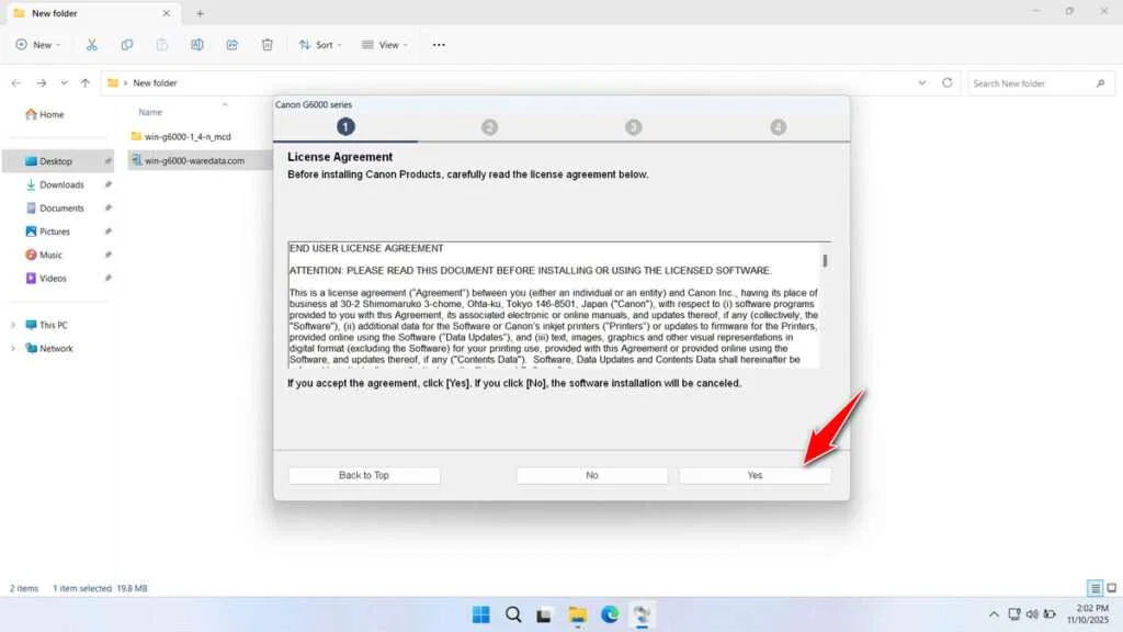 Canon G6000 Printer Driver Download 5 How to Install Canon G6000 Printer Driver - Step 4