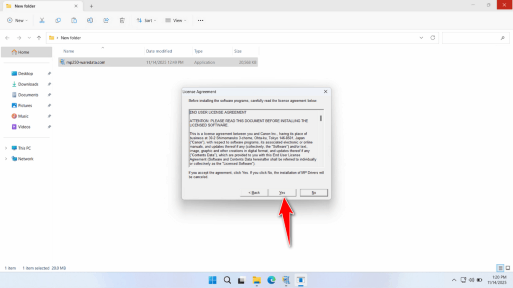 How to Install Canon MP250 Printer Driver - Step 3