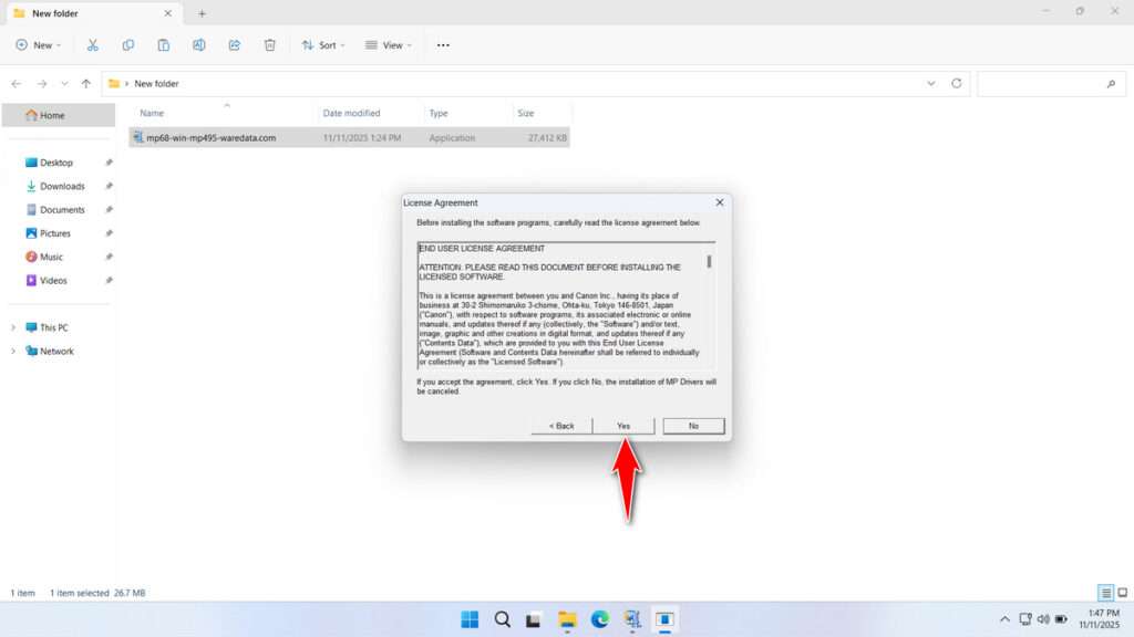 How to Install Canon MP495 Printer Driver - Step 3