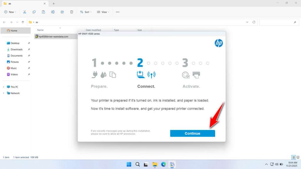 How to Install HP Envy 4500 Printer Driver - Step 1