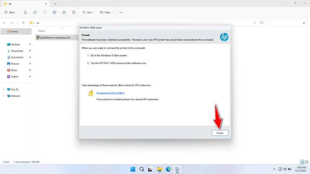 HP Envy 4500 Printer Driver Download 8 How to Install HP Envy 4500 Printer Driver - Step 7