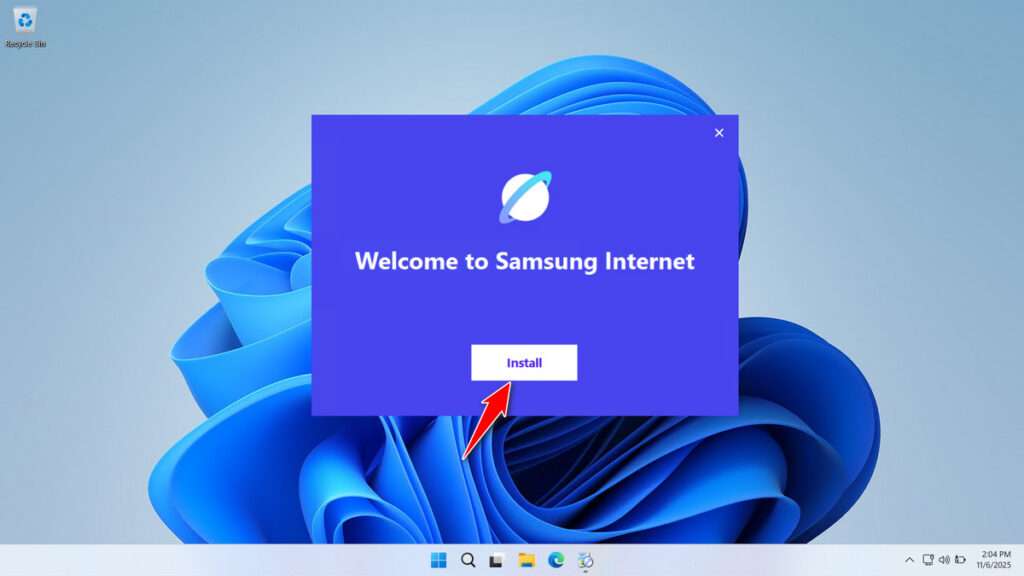 Samsung Internet Browser for Windows Download 3 How to Install Samsung Internet Browser for Windows - Step 1