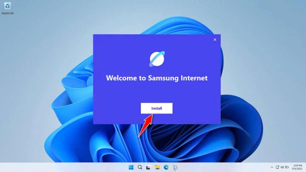 Samsung Internet Browser for Windows Download 3 How to Install Samsung Internet Browser for Windows - Step 1