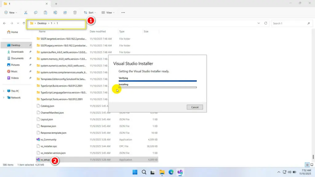 How to Install Visual Studio 2026 Offline Installer - Step 2