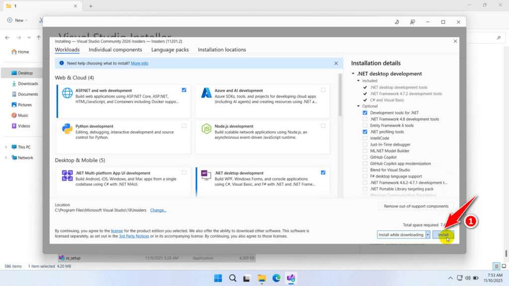 Visual Studio 2026 Offline Installer 4 How to Install Visual Studio 2026 Offline Installer - Step 3