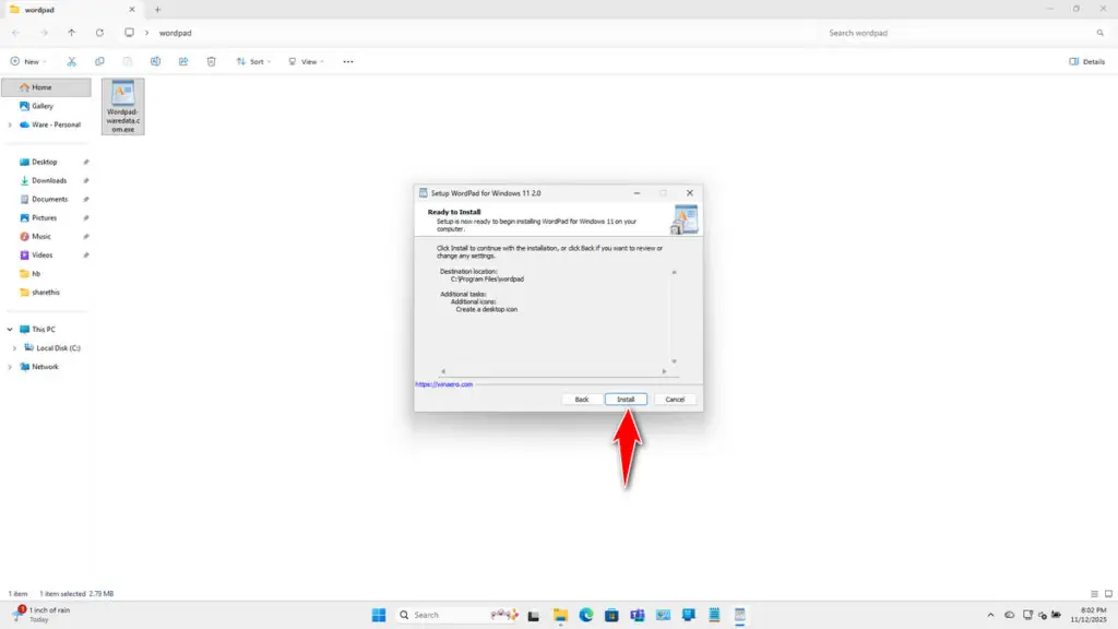 How to Install Wordpad Windows 11 - Step 5