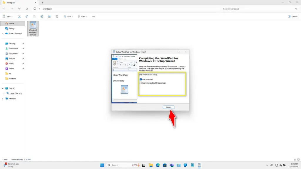 How to Install Wordpad Windows 11 - Step 6