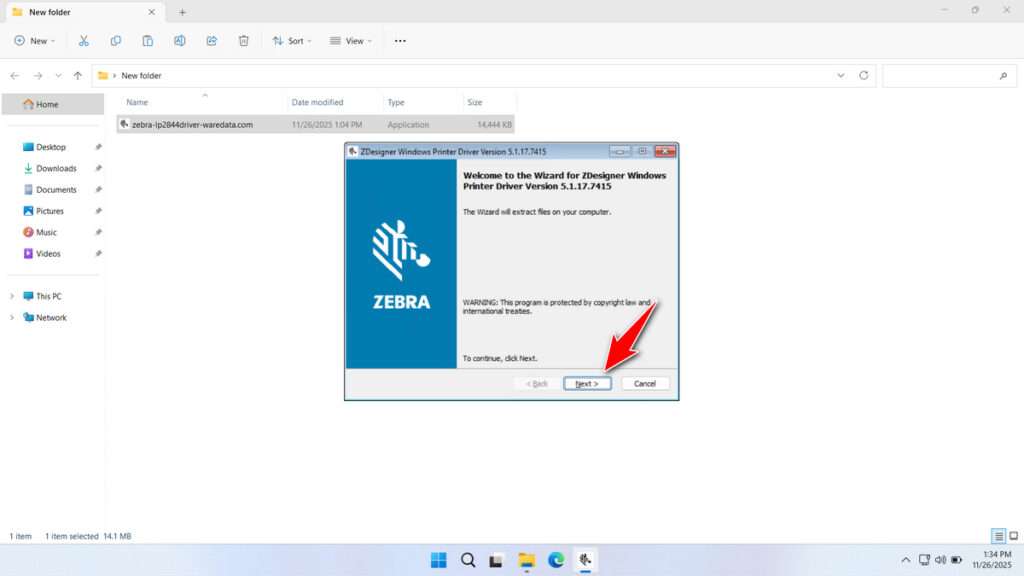 How to Install Zebra LP2844 Printer Driver - Step 1