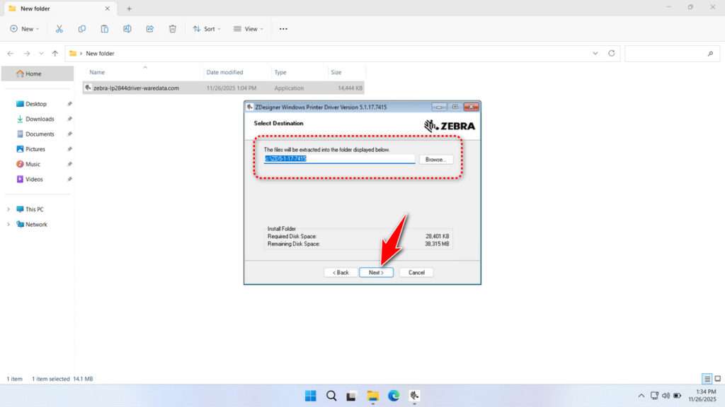How to Install Zebra LP2844 Printer Driver - Step 2
