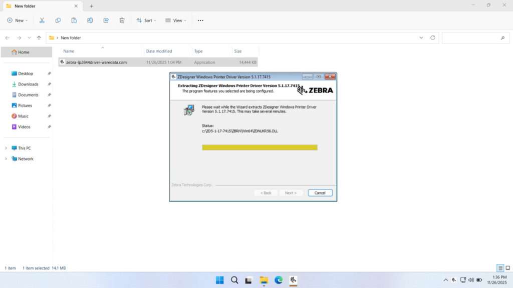 How to Install Zebra LP2844 Printer Driver - Step 5