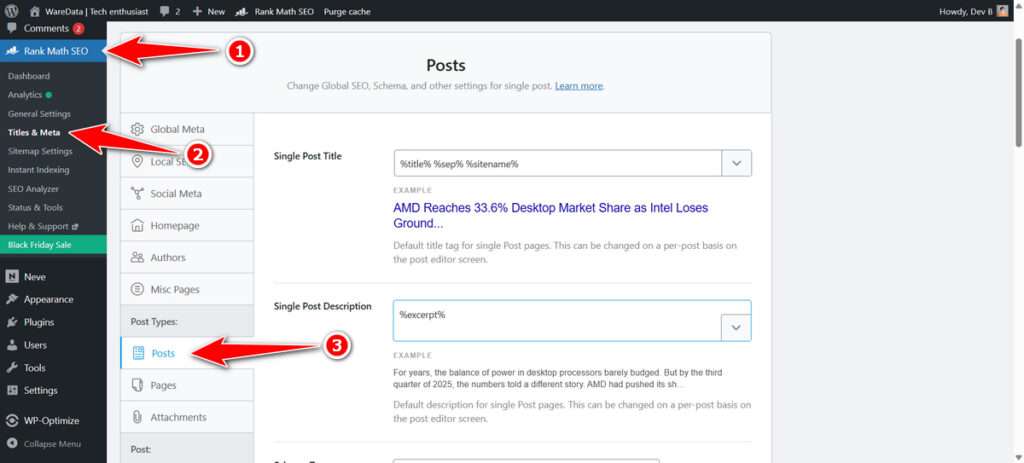 How to Set Different Schema Markup for Each Post with Rank Math 3 How to Set Up Schema Markup in Rank Math via the Titles & Meta Menu - Step 1