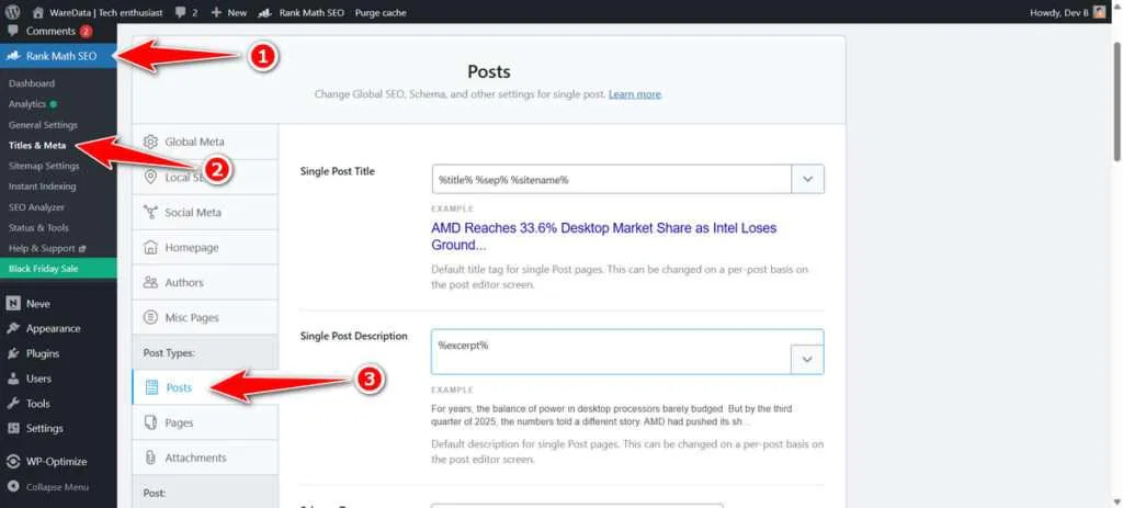 How to Set Different Schema Markup for Each Post with Rank Math 3 How to Set Up Schema Markup in Rank Math via the Titles & Meta Menu - Step 1