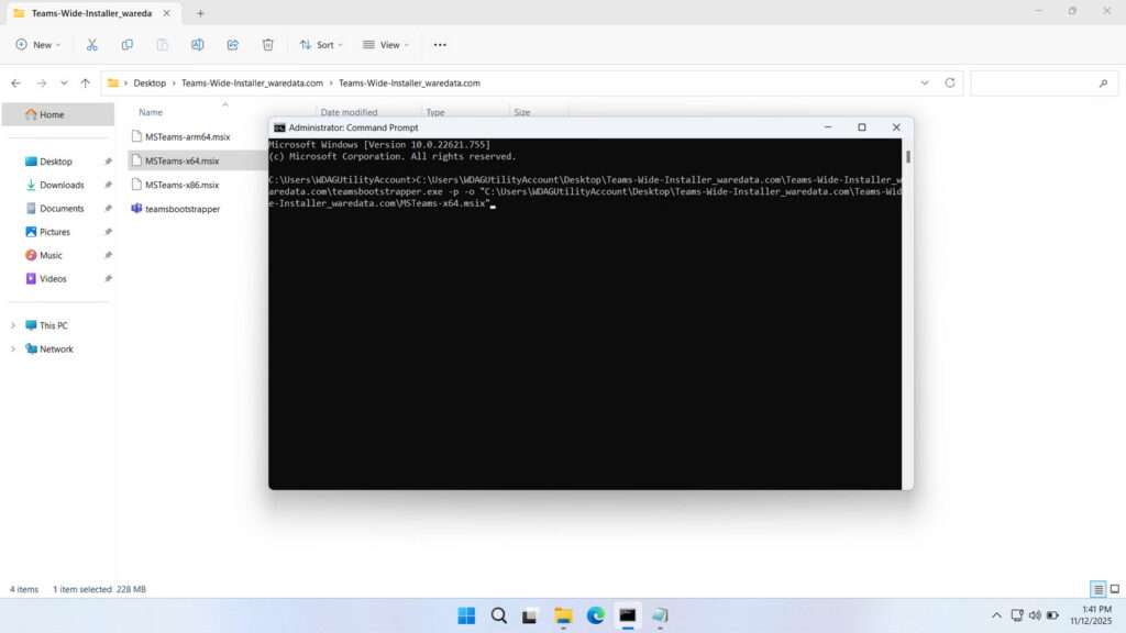 How to Use Teams Machine Wide Installer - Step 2