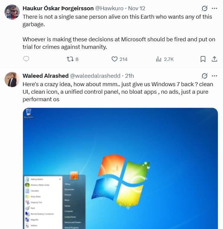Microsoft's 'Agentic OS' Vision Faces Backlash: Users Say 'No one wants this' 2 Some Critical Comments If Windows Becomes an Agentic OS