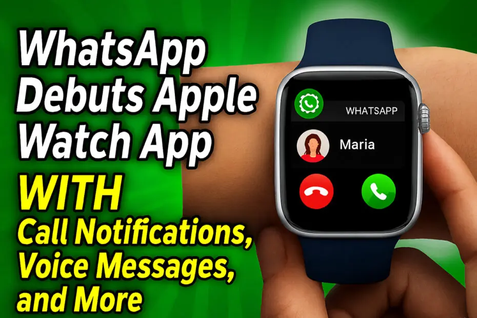 WhatsApp Debuts Apple Watch App with Call Notifications, Voice Messages, and More 1 WhatsApp Debuts Apple Watch App with Call Notifications, Voice Messages, and More
