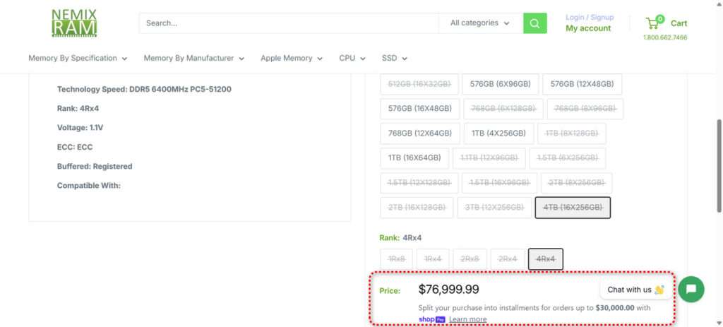 AI Boom Sends 4TB DDR5 RAM Prices Into Supercar Territory 2 4TB PC5-51200 DDR5 memory kit for $77,000