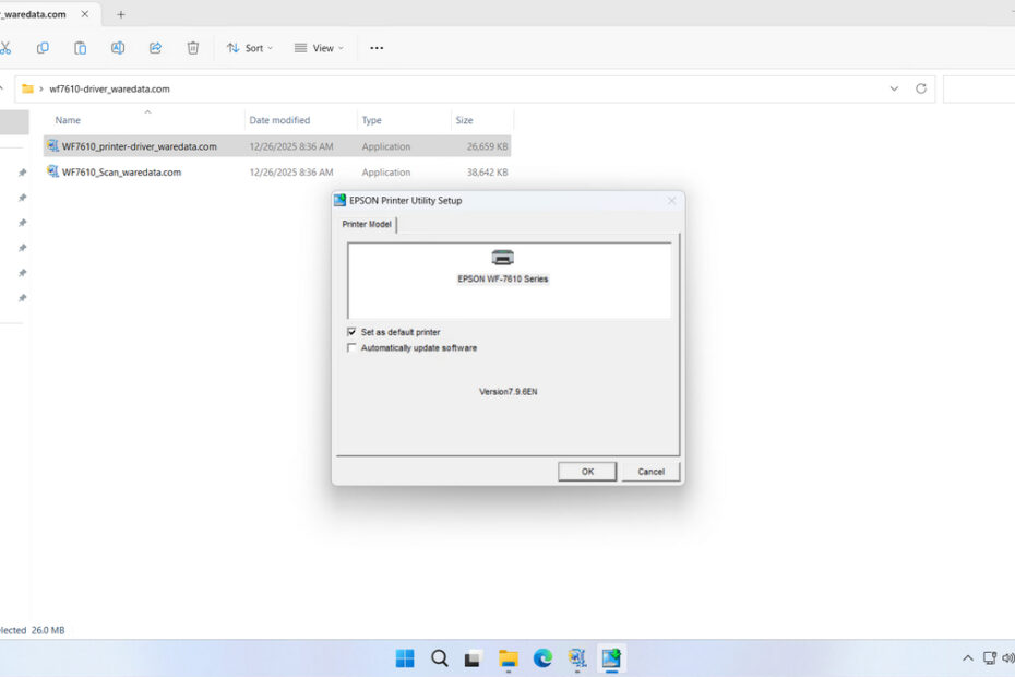 Epson WF 7610 Printer Driver Download