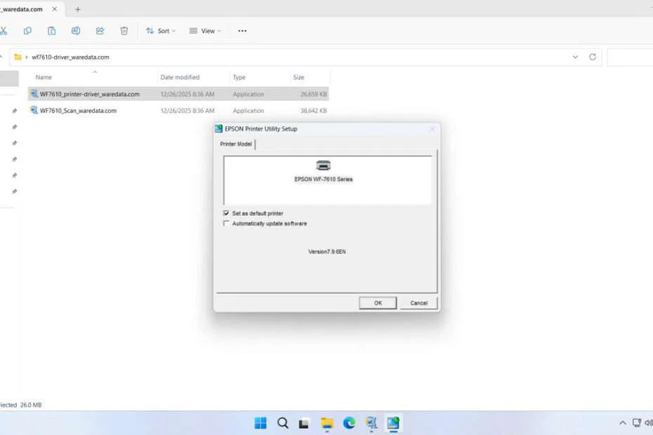 Epson WF 7610 Printer Driver Download