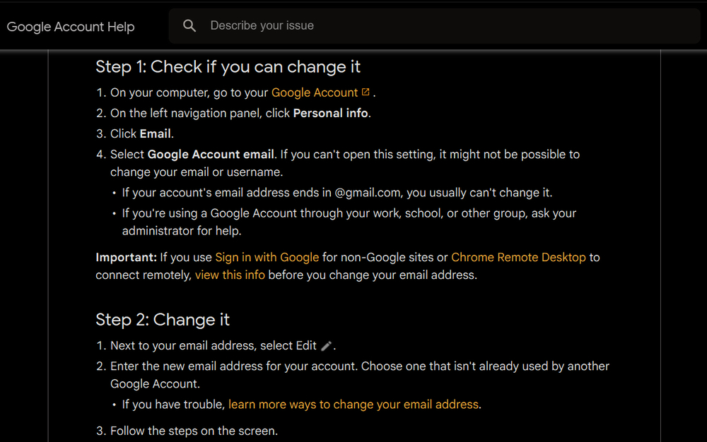After Years of Waiting, Google Allows Gmail Address Changes 2 Google Docs allows changing Gmail addresses