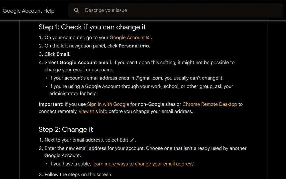 After Years of Waiting, Google Allows Gmail Address Changes 2 Google Docs allows changing Gmail addresses