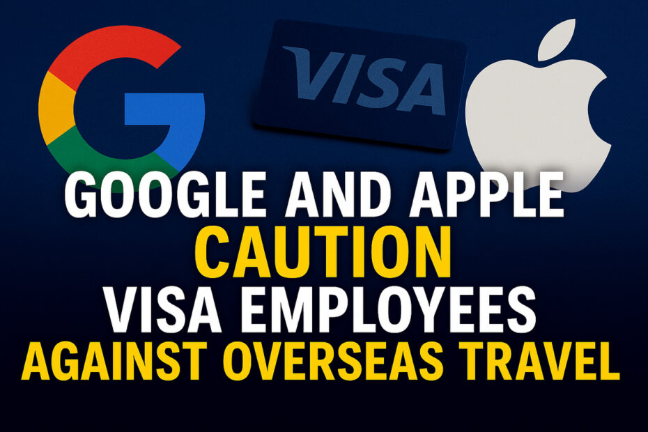 Google and Apple Caution Visa Employees Against Overseas Travel 1 Google and Apple Caution Visa Employees Against Overseas Travel