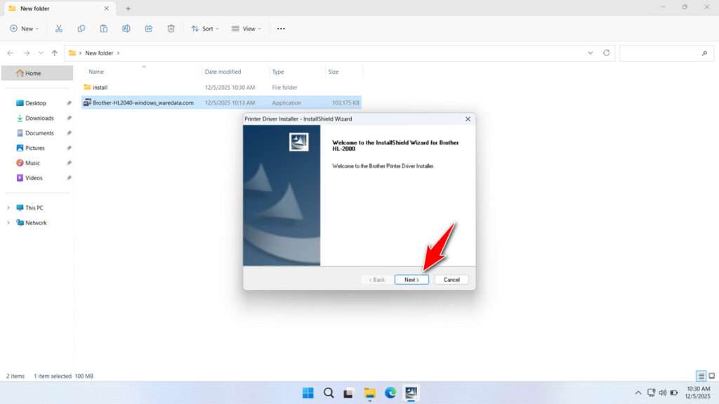 How to Install Brother HL 2040 Printer Driver - Step 1