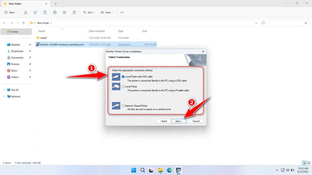 How to Install Brother HL 2040 Printer Driver - Step 5