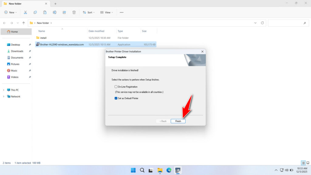How to Install Brother HL 2040 Printer Driver - Step 7