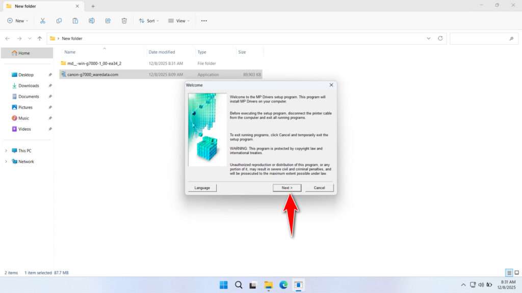 Canon G7000 Printer Driver Download 2 How to Install Canon G7000 Printer Driver - Step 1