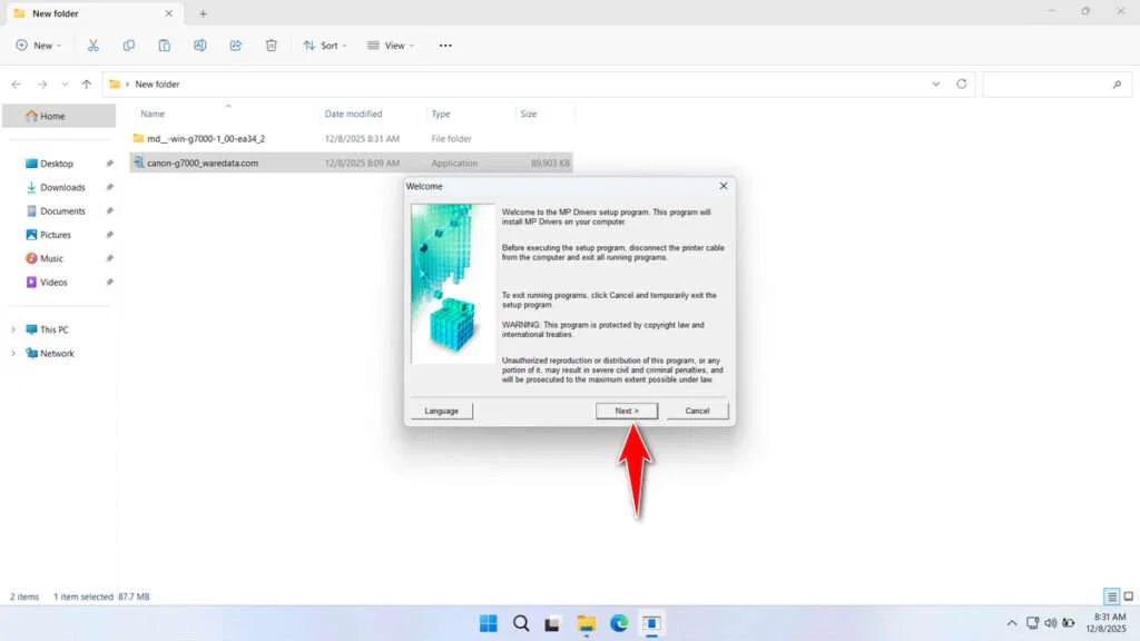 Canon G7000 Printer Driver Download 2 How to Install Canon G7000 Printer Driver - Step 1