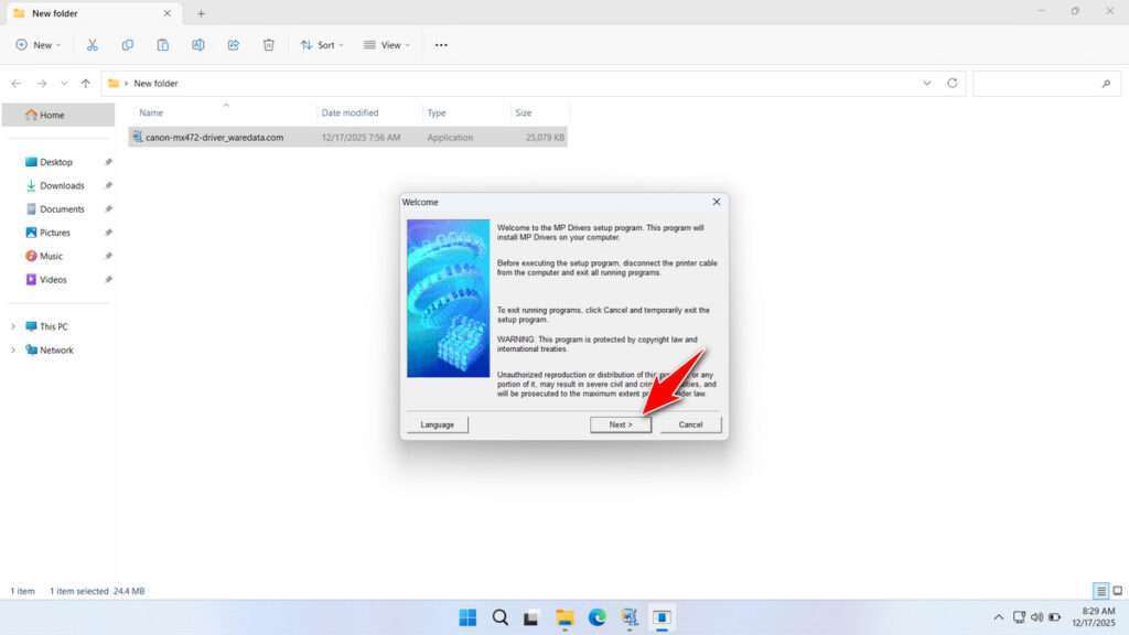 Canon MX472 Printer Driver Download 2 How to Install Canon MX472 Printer Driver - Step 1